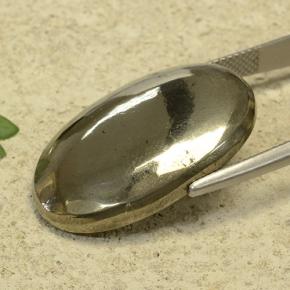 37.46克拉天然黄铁矿，椭圆形切割，不透明