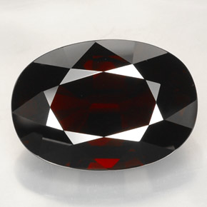 42.20克拉天然红色镁铝榴石，椭圆形切割，23.1×16.4毫米，IF