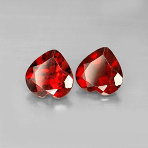 克拉天然镁铝榴石石榴石，心形，VS