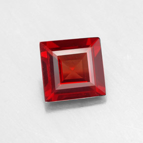 1.03克拉天然红色镁铝榴石，方形，6×5.9毫米，VVS-VS