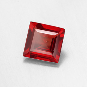1.03克拉天然红色镁铝榴石，方形，6×5.9毫米，VVS-VS