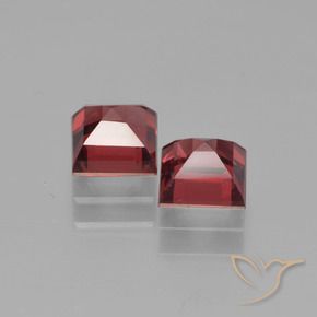 1.80天然红色镁铝榴石，方形，5×5毫米，VS