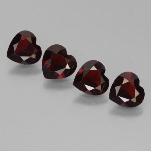 2.74天然红色镁铝榴石，心形，6×6毫米，VVS-VS