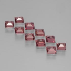 3.44天然红色镁铝榴石，方形，4×3.9毫米，VS