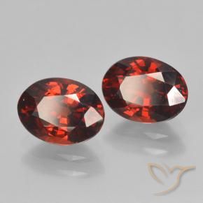 3.09天然红色镁铝榴石，椭圆形切割，7.8×5.8毫米，VVS-VS