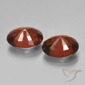 3.09天然红色镁铝榴石，椭圆形切割，7.8×5.8毫米，VVS-VS