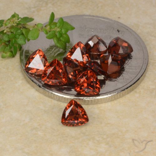 2.89克拉天然镁铝榴石石榴石，胖三角形，VS