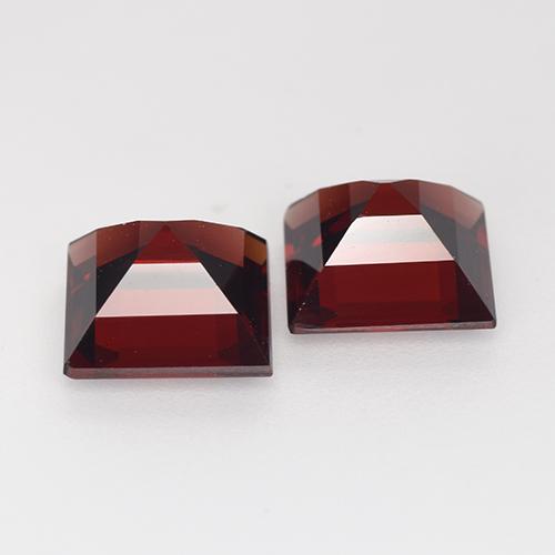 5.53天然红色镁铝榴石，方形，7.9×7.8毫米，VVS-VS