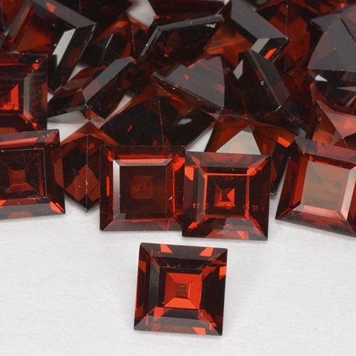 1.47克拉天然红色镁铝榴石，方形，6.2×6.1毫米，VVS-VS