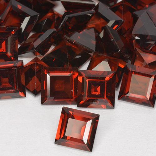 1.47克拉天然红色镁铝榴石，方形，6.2×6.1毫米，VVS-VS