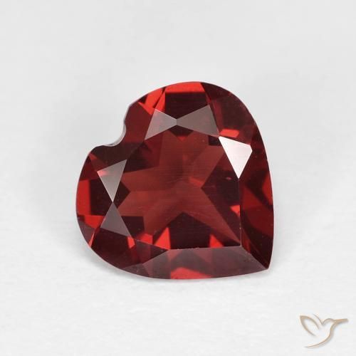 1.70ct 天然 中红 镁铝榴石石榴石, 心形, VVS