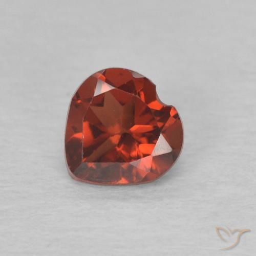 0.58ct 天然 醋栗红 镁铝榴石石榴石, 心形, VVS-VS