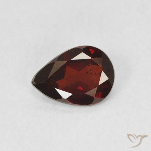 0.65ct 天然 深红色 镁铝榴石石榴石, 梨形, VS