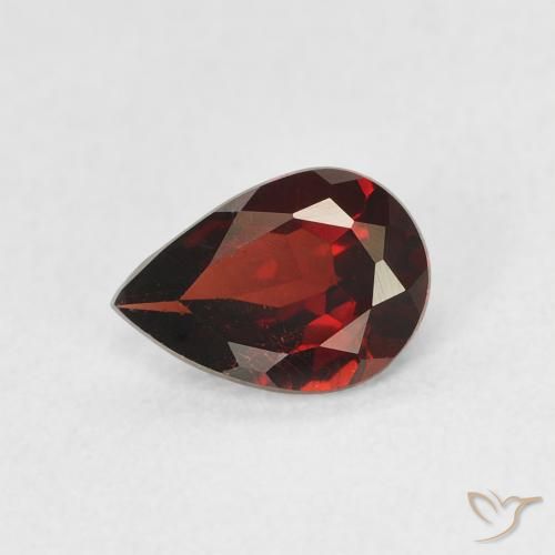 0.77ct 天然 深红色 镁铝榴石石榴石, 梨形, VS