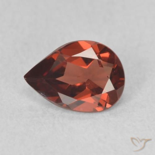 0.72ct 天然 暗红色 镁铝榴石石榴石, 梨形, VVS