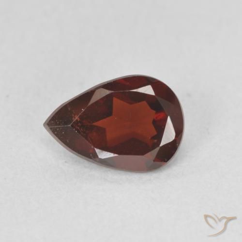 0.80ct 天然 暗红色 镁铝榴石石榴石, 梨形, VVS-VS