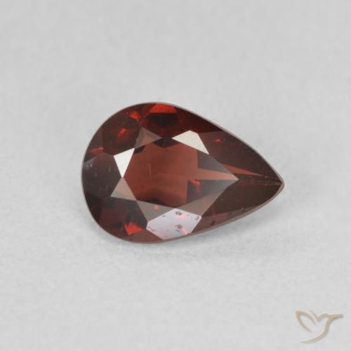 0.73ct 天然 暗红色 镁铝榴石石榴石, 梨形, VVS-VS