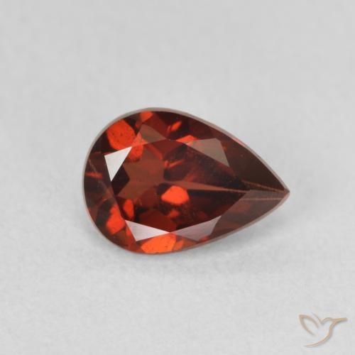 0.84ct 天然 中红 镁铝榴石石榴石, 梨形, VVS-VS