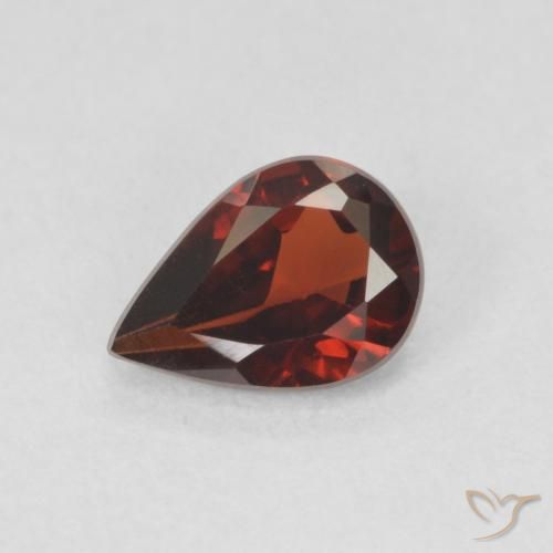 0.82ct 天然 暗红色 镁铝榴石石榴石, 梨形, VVS-VS
