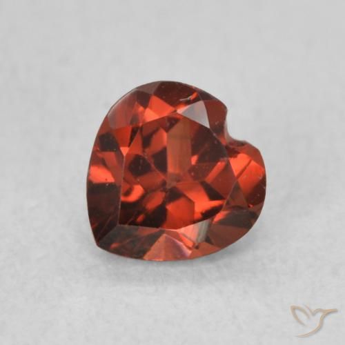 0.61ct 天然 醋栗红 镁铝榴石石榴石, 心形, VS