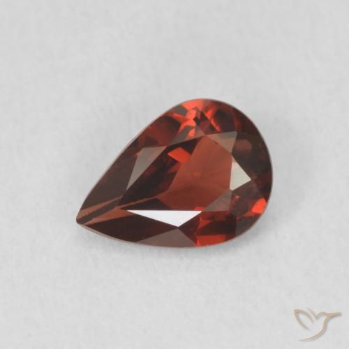 0.70ct 天然 桑格利亚红 镁铝榴石石榴石, 梨形, VVS