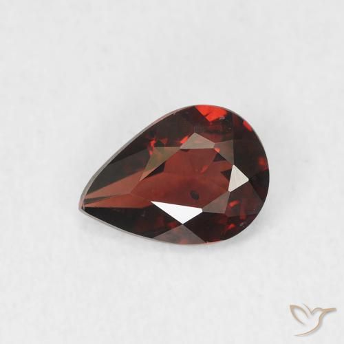 0.69ct 天然 深血红色 镁铝榴石石榴石, 梨形, VVS-VS