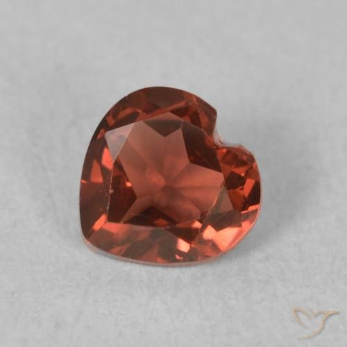 0.59ct 天然 深红玫瑰色 镁铝榴石石榴石, 心形, VVS-VS