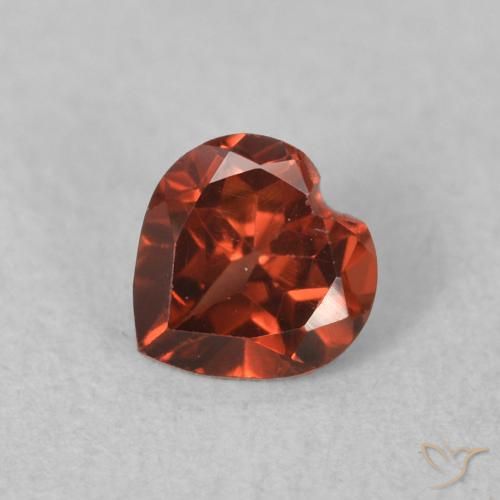0.60ct 天然 桑格利亚红 镁铝榴石石榴石, 心形, VS