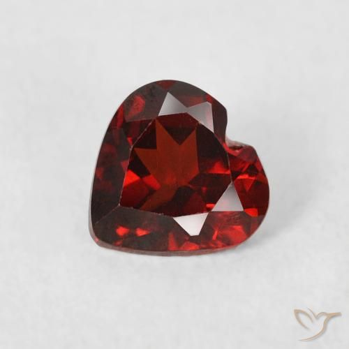0.57ct 天然 醋栗红 镁铝榴石石榴石, 心形, VS