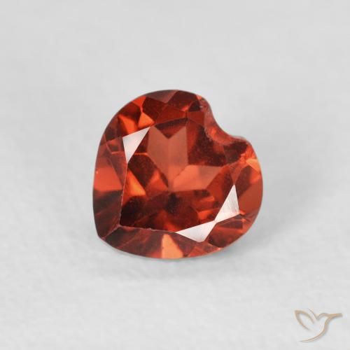 0.60ct 天然 醋栗红 镁铝榴石石榴石, 心形, VS