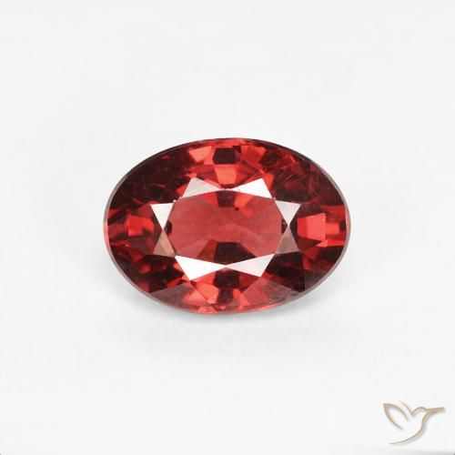 1.10ct 天然 亮红 镁铝榴石石榴石, 椭圆形, VS