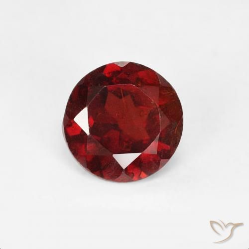 0.64ct 天然 中红 镁铝榴石石榴石, 圆形的, VS-SI
