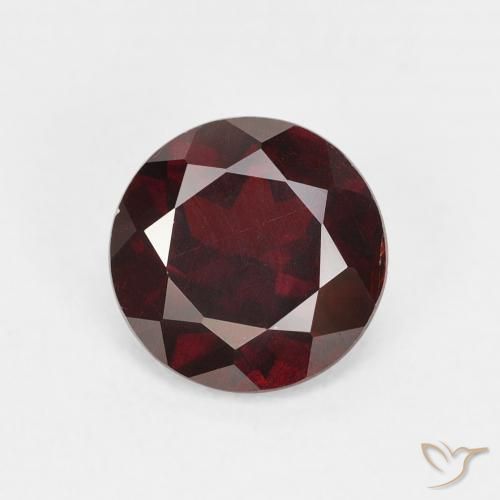 1.53ct 天然 暗红色 镁铝榴石石榴石, 圆形的, VS