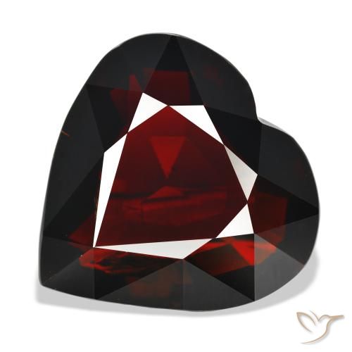 37.20ct 天然 黑红色 镁铝榴石石榴石, 心形, IF