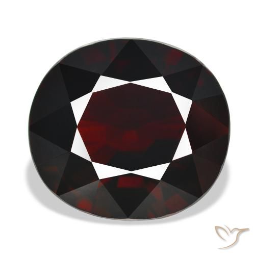 21.03ct 天然 黑红色 镁铝榴石石榴石, 椭圆形, IF