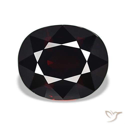 11.06ct 暗红色 镁铝榴石石榴石, 椭圆形, VVS