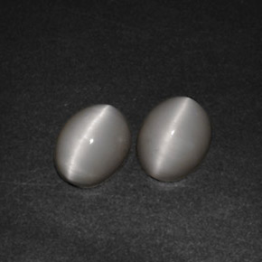 天然奶油色Quartz Cat's Eye，透明，10.2×8.1毫米，透明/半透明