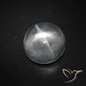 10.14ct 天然 清晰的白色 石英猫眼, 圆形的, 透明