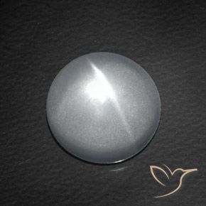 8.14ct 天然 清晰的白色 石英猫眼, 圆形的, 透明