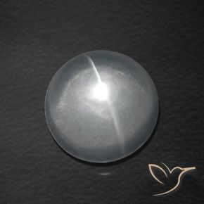 8.14ct 天然 白色 石英猫眼, 圆形的, 透明