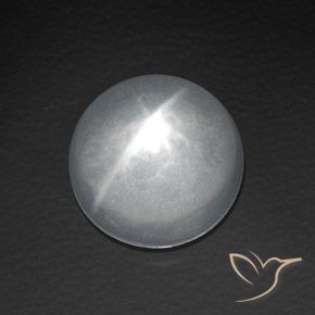8.06ct 天然 白色 石英猫眼, 圆形的, 透明