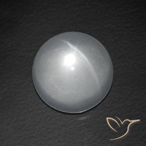 8.40ct 天然 白色 石英猫眼, 圆形的, 透明