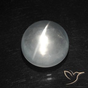 8.36ct 天然 白色 石英猫眼, 圆形的, 透明