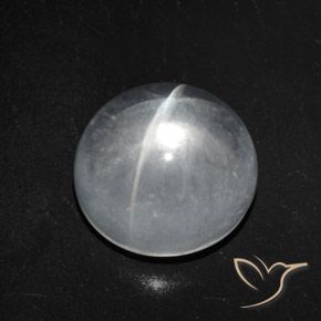 7.51ct 天然 清晰的白色 石英猫眼, 圆形的, 透明