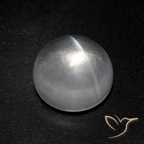 7.77ct 天然 清晰的白色 石英猫眼, 圆形的, 透明