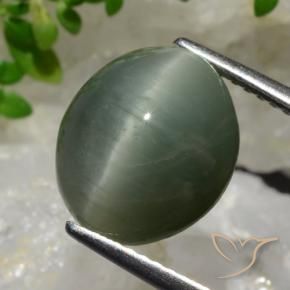 6.98克拉天然石英猫眼，椭圆形，不透明