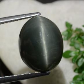 10.28克拉天然石英猫眼，椭圆形切割，不透明