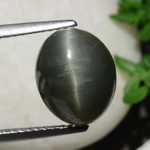 5.40克拉天然石英猫眼，椭圆形切割，不透明