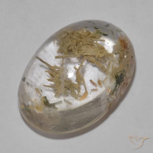 19.85ct 天然 彩色 石英与黑登堡石, 椭圆形, 透明