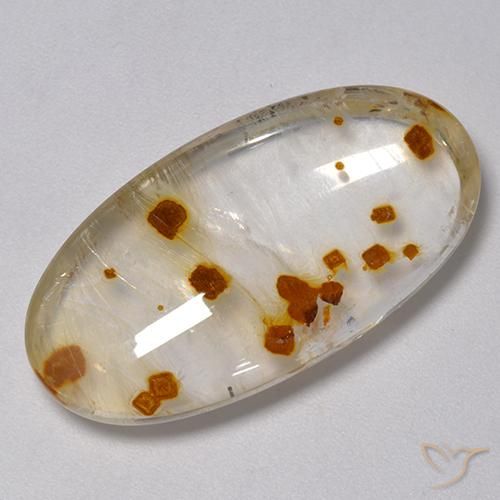 31.46ct 天然 彩色 石英与白铁矿, 椭圆形, 透明